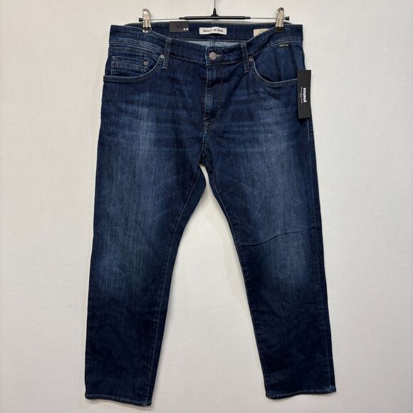 NWT Mavi Men Zach Straight Leg Jeans Size 36x32 Blue Denim D014 -9